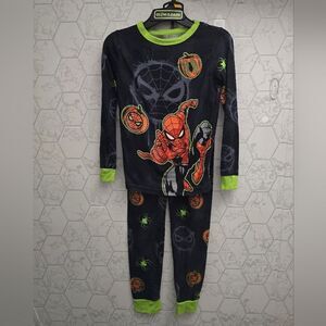Spider-man Boy's Superhero Halloween Spidey Jack-O-Lanterns Halloween Pajama Set